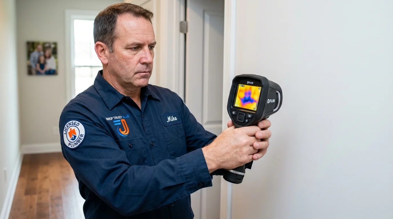 Thermal imaging leak detection by Johns Plumbing LLC in Stonewall